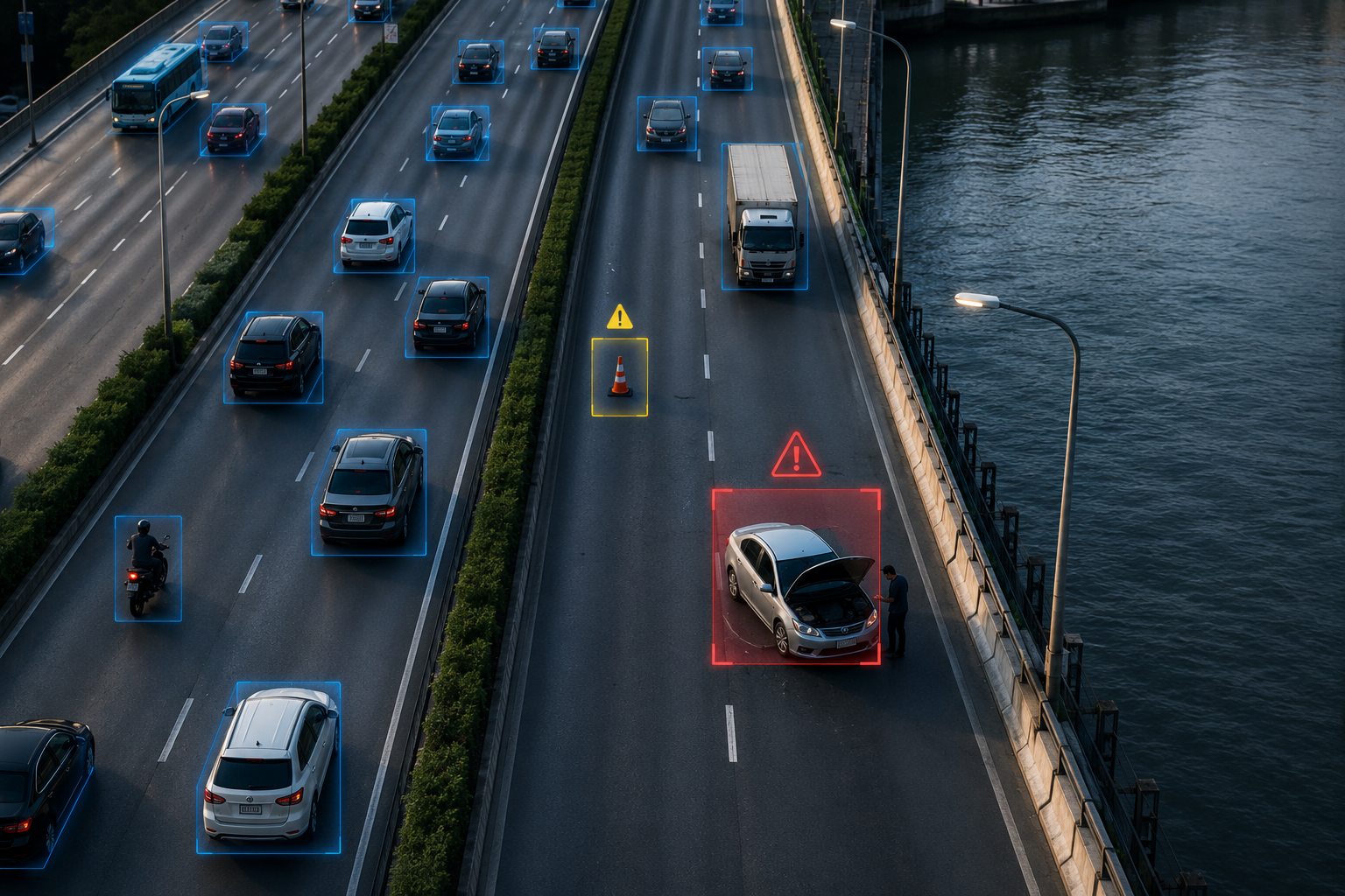 Stalled-vehicle and obstruction detection