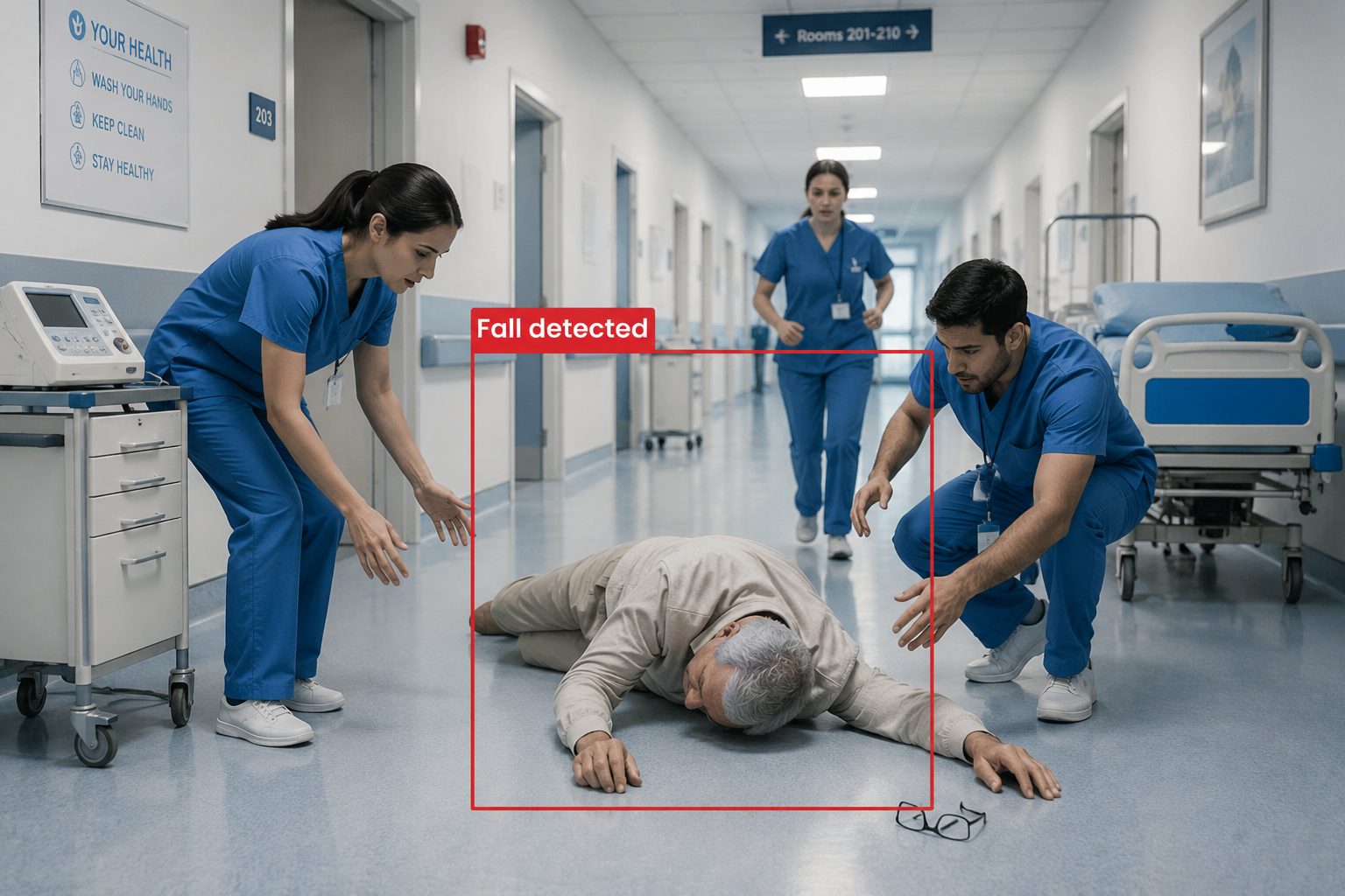 Hospital camera feed