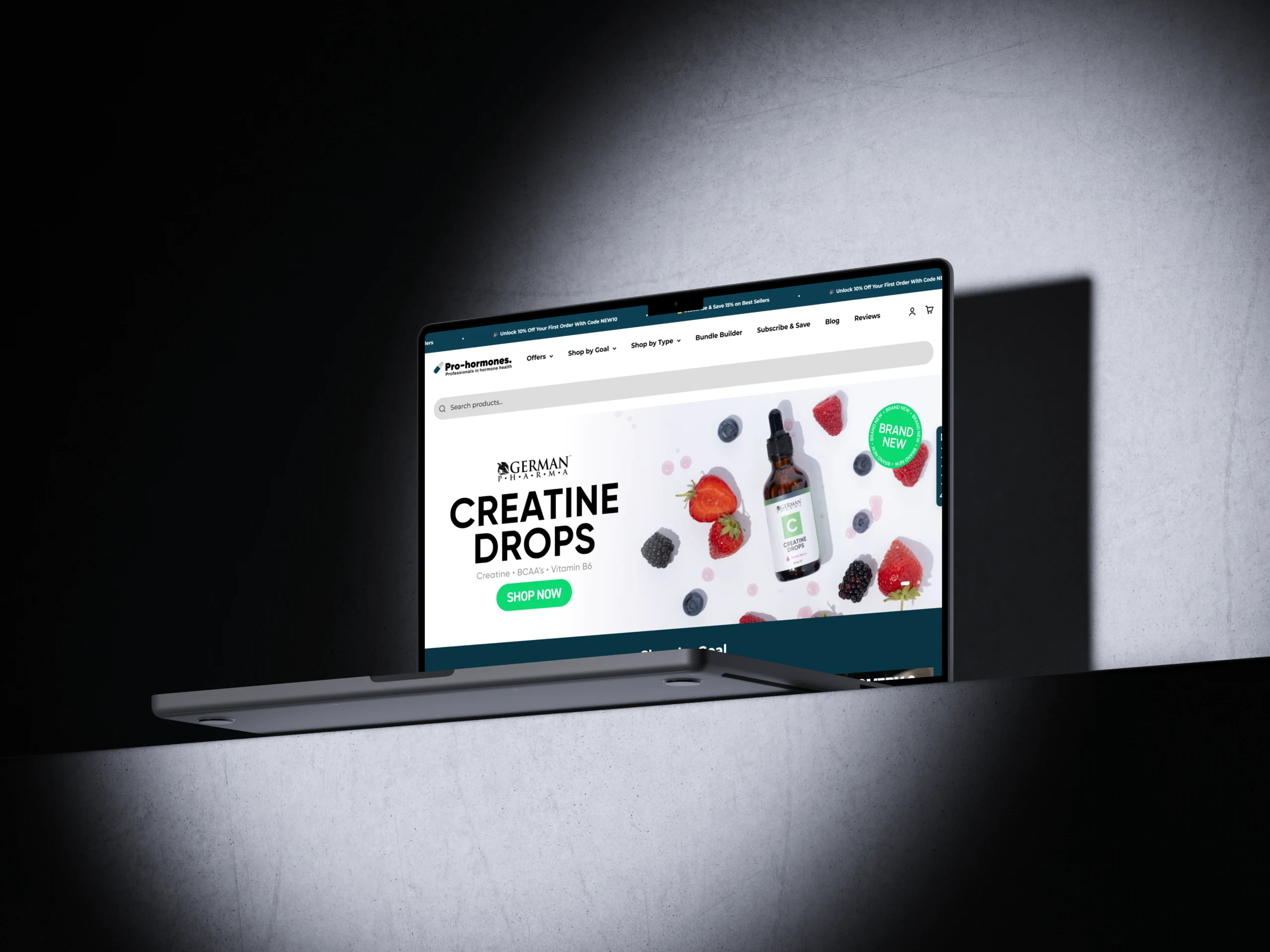 Creatine drops ecommerce project